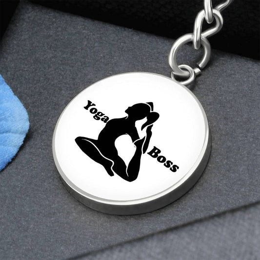 Yoga Boss Engravable Keychain