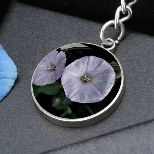 Morning Glory Flower Luxury Keychain