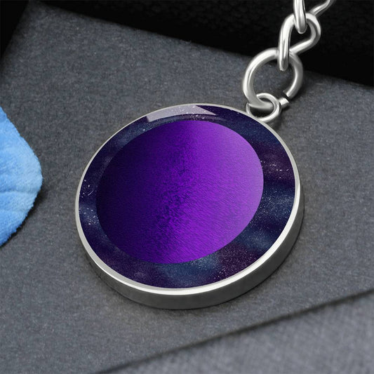 Purple Planet Luxury Keychain