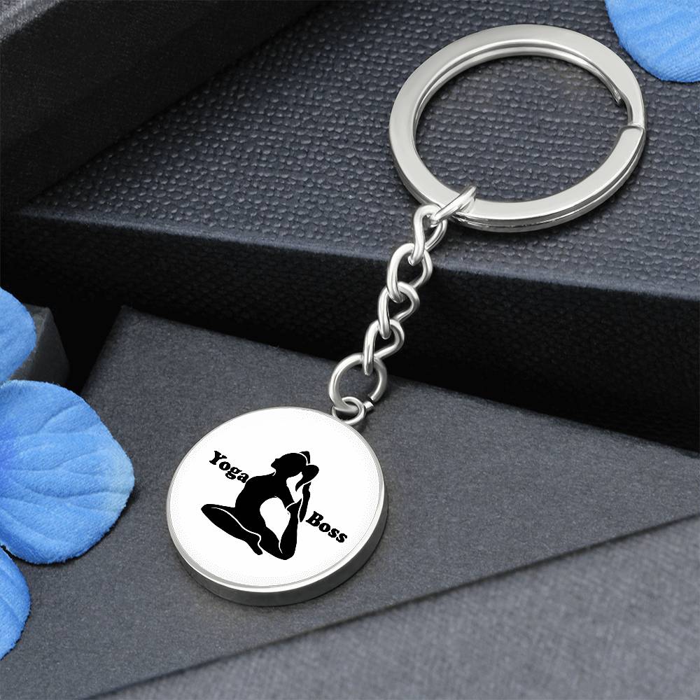 Yoga Boss Engravable Keychain