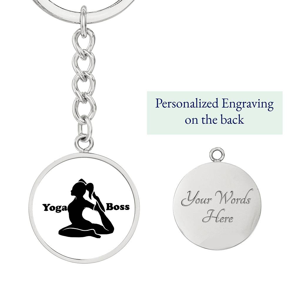 Yoga Boss Engravable Keychain