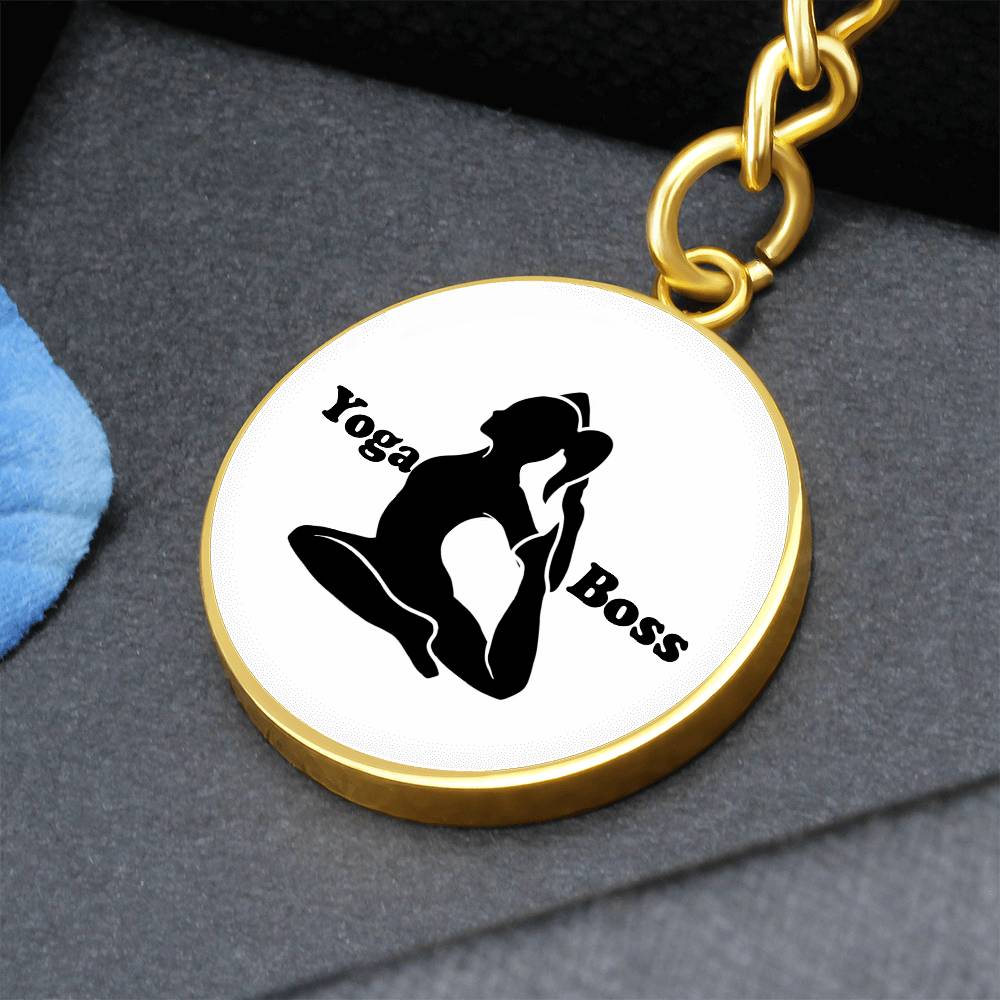 Yoga Boss Engravable Keychain