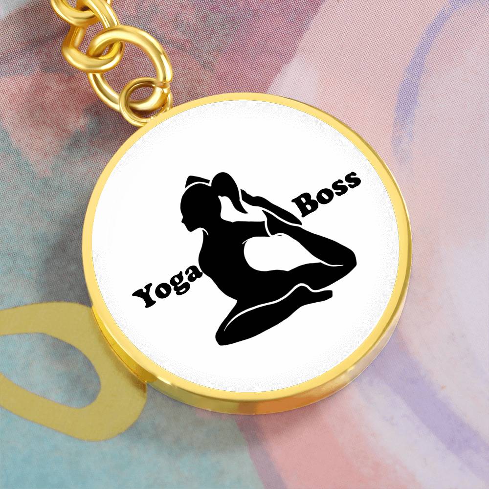 Yoga Boss Engravable Keychain