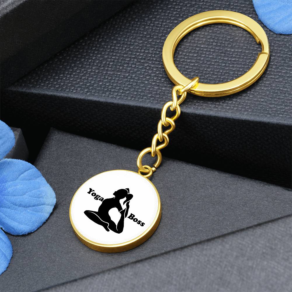 Yoga Boss Engravable Keychain