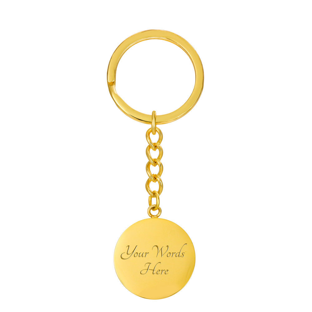 Yoga Boss Engravable Keychain